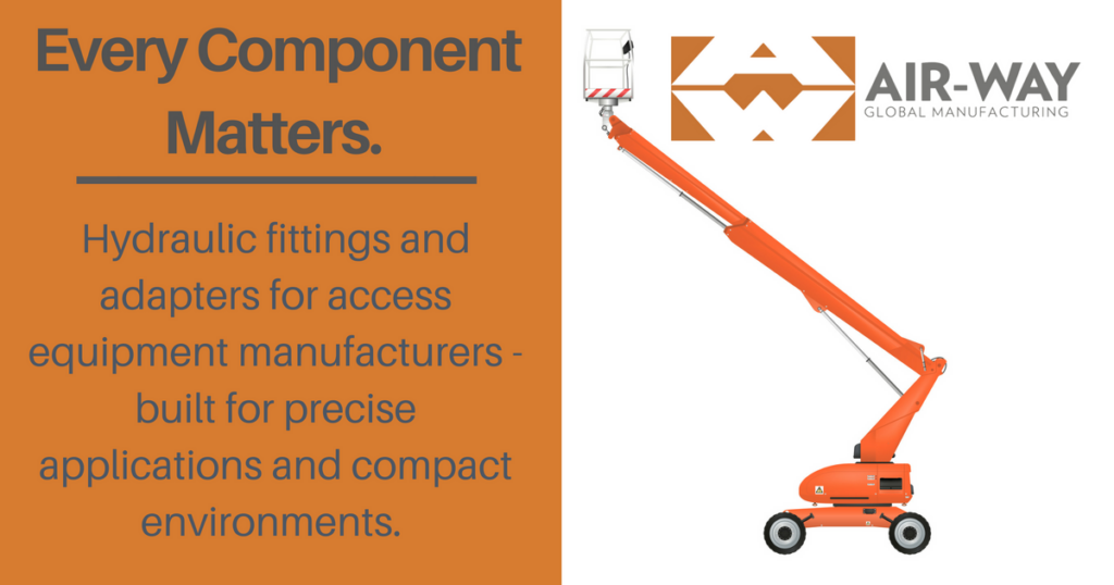 Access Equipment Made Right with Air-Way Hydraulic Fittings